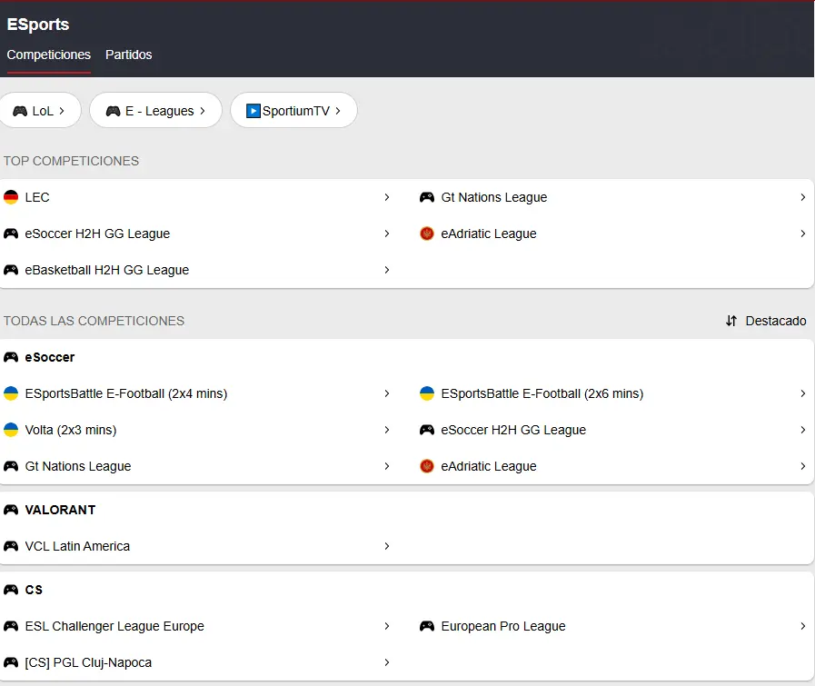 esports para apostar