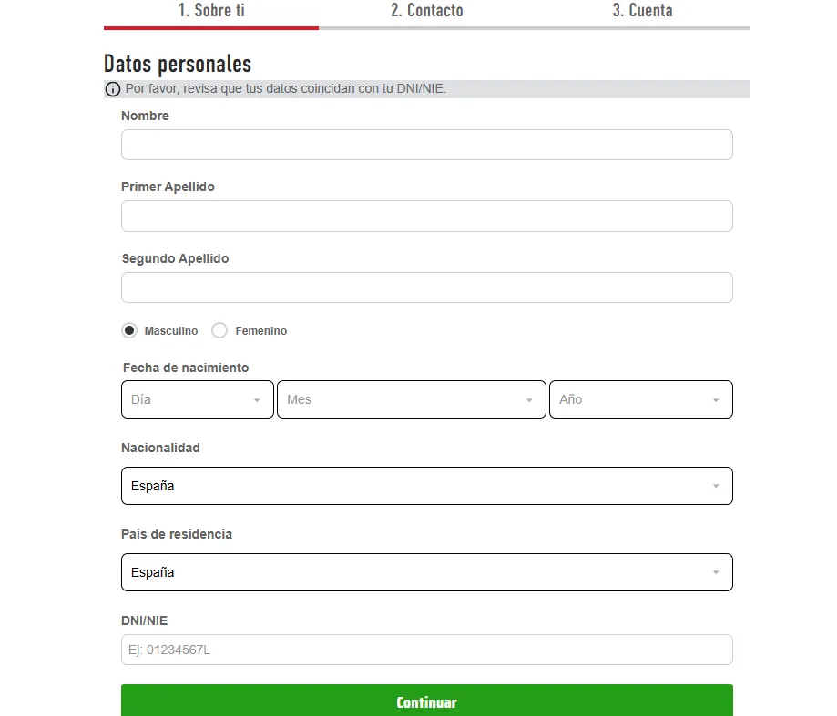 regístrate sportium 2